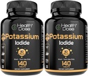 Health Dose Potassium + Iodide (KI) Tablets – 130mg 140 Tablets – für Schilddrüsenunterstützung, Zellulärer Stoffwechsel & Elektrolyt Balance – Non-GMO, Glutenfrei, GMP Zertifiziert, Paket von 2