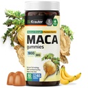Maca Root Gummi - 1800 mg Stärke - 90 Vegan Chews - Natürliche Unterstützung für Damen und Herren - Peruvian Maca Root Supplement - Banana Flavour Chews