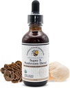 Creator's Touch Botanicals, Super 5, Pilz, Blend 2 fl oz mit Reishi, Türkei Tail, Lions Mane, Chaga und Maitake Pilze für Immununterstützung. Doppel extrahiert, Macerated.