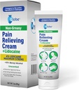 Globe Pain Relieving Cream Plus 4% Lidocaine, maximale Stärke Numbing Relief, Fast Acting-Therapie für Muskeln Erfolge, Gelenkschmerzen, Rückenschmerzen, Neck Schmerzen, Soreness, Sprains & Spasms, Unscented, 3oz