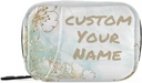 Benutzerdefinierte Pille Box 7 Tage Pille Tasche Goldene Blumen personalisiert Name Reise Pille Organizer Tasche mit Reißverschluss Portable Weekly Case Compact Größe für Vitamin Supplement Halter