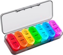 Betife AM PM Pill Organizer 7 Tage, Wöchentliche Pille Organizer 2 Mal pro Tag, Tägliche Pille Box AM PM, Portable Travel Medicine Case, Day and Night Pill Container for Medic, Vitamin oder Supplement(Schwarz)