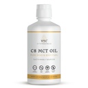VTC VitaTradingCo. 100% reines C8 MCT Öl | 3X destillierte Caprylsäure | Gesundes Fett für saubere Energie | Sustainable Sourced | Non-GMO, Paleo, Keto | 32oz, 64 Servierungen (Unflavored)