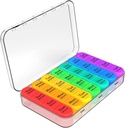 Daviky Wöchentliche Pille Organizer 4 Mal pro Tag, Pille Box 7 Tag, Medizin Organizer für Reisen mit abnehmbaren individuellen Pillen Fall Pille Container zu halten tägliche Vitamin, Ergänzung und Medikamente