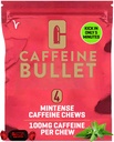 Koffein Bullet 4 Minze Koffein Candies = 400mg Koffein Kick, schnellere als Energiegele & Cycling Chews für eine Mid-Race Endurance Sport und Gaming Koffeinierte Energie Boost