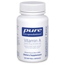 Pure Encapsulations Vitamin A - 3.000 mcg - von Cod Liver Oil - Immun & Vision Support* - Vitamin A Palmitate Supplement - Non-GMO - 120 Softgel Kapseln