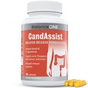 Balance ONE Candida Unterstützung mit Caprylic Acid, Berberine & Oregano Blatt Extrakt – Unterstützt gesunde Hefe Balance & Gut Flora – Verzögerte Freisetzung Kapseln, 1 Monat Versorgung, für Frauen & Männer – CandAssist