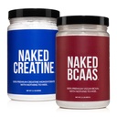 Naked reine Kreatin Monohydrate 100 Servierungen + 100 Servierungen Unflavored Naked BCAAs Vegan Bundle