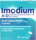 Imodium A-D Diarrhea Relief Caplets mit Loperamid HCl, Anti-Diarrheal Medizin zur Bekämpfung von Symptomen der Durchfall durch Akute & Traveler's Diarrhea, HSA/FSA Eligible, 6 ct