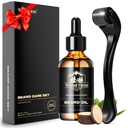 Waking Forest Derma Roller 0,25mm & Bart Öl(1oz), Sandalwood Bart Kit, Microneedle Bart Roller mit 540 Titan, Natürliche Feuchtigkeit mit Vitamin E Bartöl für Männer, Väter Freund Papa