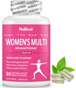 Multivitamin für Frauen mit 39 Schlüsselnährstoffen, essentielle Vitamine, Mineralstoffe, Horny Ziegenkraut, Maca, Wild Yam, Roter Klee, Cranberry, Arginin, Kräuterergänzung | 60 Vegan Kapseln | 1 Monat Versorgung