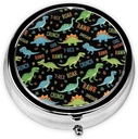 Süße Dinosaurier Pille Box/Pill case-Round Pille Box/case-Three-Compartment Pill Box/Pill Fall, Design (308)