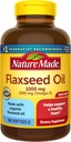 Flaxseed Oil 1000 mg Softgels, 180 Zähler für Herzgesundheit