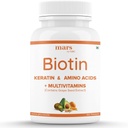 Bart Biotin, fördert stärkeres und dünnes Bartwachstum, mit Vitamin A, Vitamin E, Vitamin B7, Keratin & Aminosäuren | 100% Vegan (60 Tabletten - Packung von 1)