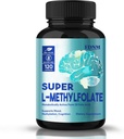 Lfolate 15mg, Professional Strength Methylfolate Supplement Unterstützung Mood, Nerve, Methylierung, Optimierte L-Methylfolate Kapseln, Non-GMO, Gluten-Free, 5-MTHF, 120 Kapseln