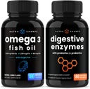 NutraChamps Omega 3 Fischöl und Verdauungsenzyme 2 Pack Bundle
