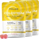 Prelude Bovine Colostrum Chews für Gut Health, Bloating & Beauty for Women & Men - Grassfed Colostrum Gummis für Verdauungs-Gesundheits-Immunity & Overall Wellness - 10 Count Strawberry Milkshake 3pk