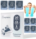 MyHalos 44 Stück - Hexenhazel Wipes & Perineal Ice Packs für Postpartum, Hämorrhoiden & C Sektion Ice Packs für Postpartum -30 Alkoholfreie Hexenhazel für Postpartum Care & Hemorrhoiden Kaltes Postpartum
