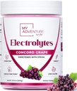 Zero Sugar - Concord Grape Electrolytes Powder - Refreshing Hydration Mix - Koffeinfreie Energie mit allen natürlichen Inhaltsstoffen - Vegan, Keto & Paleo - Sugar Free Electrolytes Drink Mix - 120 Portionen