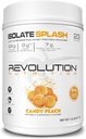 Revolution Nutrition, Isolate Splash, Clear Whey Protein Powder, Juice-Type Protein, Candy Flavour, Collagen, 24g Protein Per Scoop, Zero Sugar, 817g, 23 Portionen (Candy Peach, 1.8 Pound)