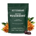 Betterbrand BetterMushrooms Nootropic Gummies - Unterstützt besseres Gut Gesundheit, kognitive Funktion, Psychische Klarheit mit 10 funktionellen Pilzen - 60 Gummis - Raspberry Flavor - Pack von 1