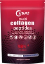 Poudre de protéines multicollagènes - Type I,II,III,V,X avec biotine, acide hyaluronique, vitamine C - Suppléments de peptides de collagène non aromatisés(Peptides multicollagènes 1lb)