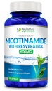 Generisches natürliches Vitamin Nicotinamid mit Resveratrol 600mg (Vitamin B-3) 120 Veggie Kapseln Glutenfrei & Non-GMO