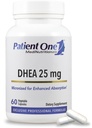 Patient One DHEA 25 mg | Supplement zur Unterstützung positiver Stimmung, Energieeffizienz und endokriner Gesundheit* | Mikronisiert für verbesserte Absorption | 60 Kapseln