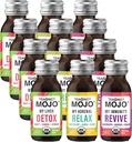 TEAONIC Wellness Shots - Varietà Confezione: Rilassante, Revive, Detox Shots, USDA-Certified Organic Wellness Shots, 12 Pack, 2 Fl. Oz