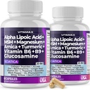 Sciatica Nerve Health Support - Sciatic Nerve Supplement Kapseln mit Folsäure, Pea, Glucosamin, MSM, Vitamin B Complex, Alpha Lipoic Acid 300mg - Made in USA (60 Count (Pack von 2))