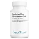 Supersmart Lactobacillus Rhamnosus GG 10 Milliarden KBE pro Tag (LGG Probiotika mit Inulin) - L. Rhamnosus Supplement | Nicht-GVO & Glutenfrei - 60 DR Kapseln