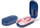 Pille Cutter Splitter, kompakte Pillenschneider für kleine Pillen, Präzision Pillen Splitter für Tabletten & Vitamine, Tragbare Pille Splitter für Reisen und täglichen Gebrauch (Blau)
