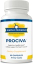 Einfache Prociva Prociva - Arjuna Bark Extrakt Herz-Gesundheitsergänzung mit Folsäure, Vitamin D & Magnesium - Kräuter Blutdruckunterstützung & Gesunde Herzpflege für Männer & Frauen - 60 Kapseln