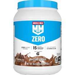 Muskelmilch ZERO, 100 Calorie Proteinpulver, Schokolade, 15g Protein, 1,65 Pfund, 25 Portionen