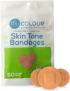 Tru-Colour Skin Tone Spot Bandages, Resealable Bag (50 Count) - Flexible, wasserdichte, PFAS-freie Klebestreifen helfen Blister, Pimples, Pokes - Olive