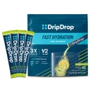DripDrop Hydration Packets - Lemon Lime - Single Serve Electrolytes Powder Drink Mix - Non-GMO, Glutenfrei, Vegan - 32 Sticks