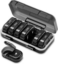 Wöchentlich Pill Organizer 2 Mal am Tag, PM Pill Organizer 7 Tage, Tragbare Pille Fall 14 Tage, Moisture Proof große Pillenspender, große Reise Pille Box für Vitamine Beilagen (Schwarz)