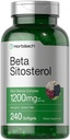 Horbäach Beta Sitosterol 1200mg | 240 Softgel Kapseln | Mega Strength | Plant Sterols Complex | Non-GMO, Glutenfreie Ergänzung