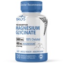 Nature's Fusions Nutri Pure Magnesium Glycinate 3680mg - (Provides 480mg Elemental Magnesium), Chelat für hohe Absorption, nicht für maximale Potenz, 120 Kapseln