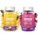 Magnesium Glycinate Gummies - Magnesiumgummis für Erwachsene, für Schlaf, Relaxation & Fokus, Non - GMO, Gluten - Free, Mixed Berry and Ananas Flavors, 120 Count (60 von jedem)