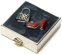 9311 Quadratische kleine Pille Box Organizer Schwarz Rotgold Frauen Reise Pille Case Geldbörse Tasche Container Täglich tragbare Medizin Vitamin Box Medikamente Ergänzung Mini Lagerung