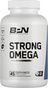 BARE PERFORMANCE NUTRITION, BPN Strong Omega Fish Oil Soft Gel, 1290mg Fish Oil pro Kapsel, Wild Caught Fish, Sustainable Sources, IFOS Certified