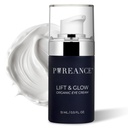 Lift & Glow Organic Eye Cream für dunkle Kreise und Puffiness - Anti Aging Eye Cream für Falten - Reduziert dunkle Kreise und unter Augentaschen - Mit Kakadu Plum, Kokosöl, Spirulina & More - 0.5 Fl Oz