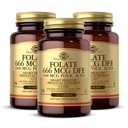 Solgar Folate 666 mcg DFE (Folsäure 400 mcg) - 250 Tablets, Packung mit 3 - Prenatal-Unterstützung - Non-GMO, Vegan, Glutenfrei, Dairy Free, Kosher - 750 Total Servings