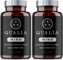 Qualia Mind Nootropics 105 ct 2-Pack | Top-Brain-Ergänzung für Gedächtnis, Fokus, Mental Energy und Konzentration mit Ginkgo biloba, Alpha GPC, Bacopa monnieri, DHA & More, (6 Wochen Versorgung)