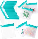 24 Stks Reise-Pille-Packets Pill Pouch Taschen Wiederverwendbare Reißverschluss Medizin Tasche Set Selbstversiegelung Klare Kunststoff Medizin Organizer mit Schiebeschloss Montag bis Sonntag Pillen Baggies für Pillen Kleine Gegenstände Lagerung