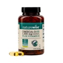 NatureWise Extra-Strength Omega 3 Fischöl-Ergänzung - 1000mg pro Servierung - 600 EPA & 400 DHA und Vitamin E - Unterstützung für Herz- und Hirngesundheit - Zitronengeschmack, GMO-frei - 60 Softgels[1-Monat-Versorgung]