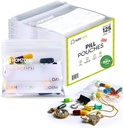 Pill Bags 6 mil -Pack von 125- BPA Kostenlose 3x2.75 Zoll Reusable Pill Pouches für Medizin mit Schreiben auf Label Klare kleine Ziplock Taschen für Pillen, Schmuck und Reise Pillen Organizer (Pack von 125)
