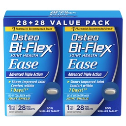 Osteo Bi-Flex Ease Advanced Triple Action mit Vitamin D Joint Supplements, Mini-Tablets, 28 Count, Paket von 2