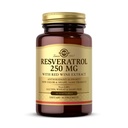 Solgar Resveratrol 250 mg mit Rotweinextrakt - 30 Softgels - Antioxidant-Unterstützung - Non-GMO, Glutenfrei, Dairy Free - 30 Portionen
